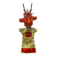 "Diabo Chinês", 2016, Acrílico sobre madeira, tecido, pregos, 17x42x12cm [INDISPONÍVEL / UNAVAILABLE]