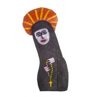 "Santa Muçulmana", 2016, Sola de sapato, metal, tintas, 13x27x15cm [INDISPONÍVEL / UNAVAILABLE]