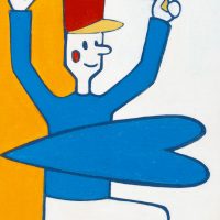 O Soldadinho de Chumbo Atingido por Uma Bala Coração I, 2002, acrílico sobre cartão telado, 10x15cm – Ref CCPO16-088