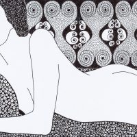 "Sem título", Série Arterapia, 2003-2014, artpen sobre papel, 34x42cm