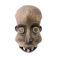 Máscara Ritual Kam, Kom, Grasslands - Camarões, século XX, madeira, 33x20x14cm