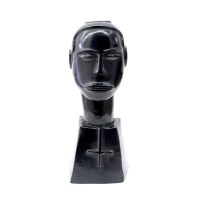 "Busto Negro", Desconhecido, África, século XX, madeira de ébano, 9x27x11cm