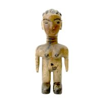 Ewe, "Boneca Gemelar Venavi", Togo, século XX, madeira, 6x16x4cm