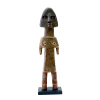 Ada Adan, Ewe, "Estatueta Adan Aklama #006", Gana ou Togo, 1970-89, madeira, pigmentos, 7x24x4cm