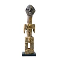 Ada Adan, Ewe, "Estatueta Adan Aklama #001", Gana ou Togo, 1970-89, madeira, vestígios de pigmento azul, 6x22x4cm