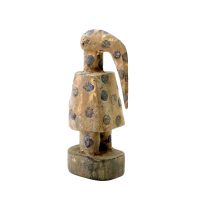 Ada Adan, Ewe, "Estatueta Adan Aklama #002", Gana ou Togo, 1970-89, madeira, pigmentos, 5x16x8cm