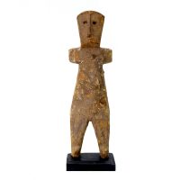 Ada Adan, Ewe, "Estatueta Adan Aklama #40", Gana ou Togo, século XX, madeira, 7x21x4cm