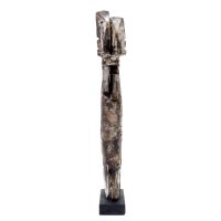 Ada Adan, "Par de Estatuetas Aklama #129", Gana, século XX, madeira, tecido, vestígios de pigmento branco, 3x19x2cm [INDISPONÍVEL / UNAVAILABLE]