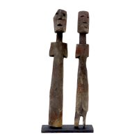 "Par de Estatuetas Aklama #112", Adangbé ou Ewe, Gana, século XX, madeira, 7x21x2cm [INDISPONÍVEL / UNAVAILABLE]