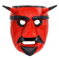 Tozé Vale, Máscara Diabo Vermelho, 2016, V.B. Ousilhão, Madeira, tintas, 18x20cm [INDISPONÍVEL / UNAVAILABLE]