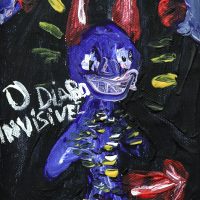 "O Diabo Invisível", 2017, acrílico sobre tela, 11x15cm