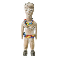 Figura Gemelar, Venavi, Ewe, Gana, Séc. XX, madeira pintada, 8x23x6cm – REF CC20-073
