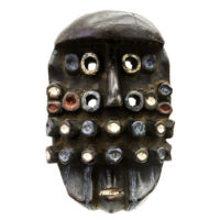 Máscara Ritual, Grebo, Libéria, Séc. XX, madeira, pigmentos, 15x22x13cm – REF CC20-150