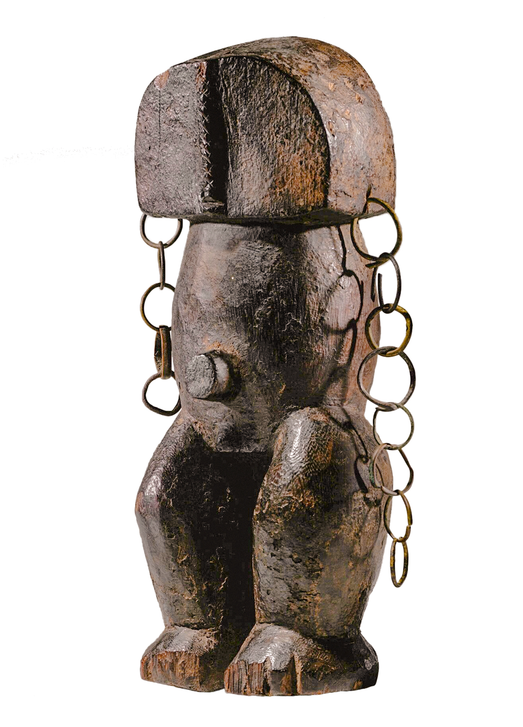 Figura Yanda, Zande, R.D. Congo, século XX, madeira, metal