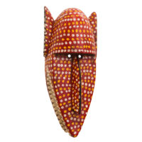 Máscara Antropozoomórfica, Bozo, Mali, séc. XX, madeira, pigmentos, 20x46x16cm – Ref CCT21-076