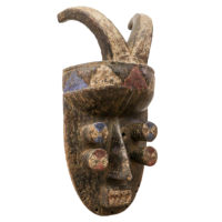 Máscara Ritual, Grebo, Libéria, Séc. XX, madeira, pigmentos, 19x39x16cm – Ref CCT21-081 [INDISPONÍVEL / UNAVAILABLE]
