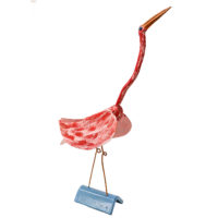 "Flamingo", Joaquim Pires, Darque - Viana do Castelo, 2022, madeira, metal, tintas, 33x52x11cm – Ref CCB22-009