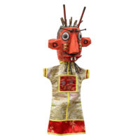 "Diabo Chinês", Idalécio, 2016, madeira pintada, objectos diversos, 17x42x13cm – Ref CCID16-188