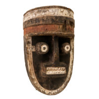 Máscara ritual, Grebo/Kru, Libéria/Costa do Marfim, Séc. XX, madeira, pigmentos, 22x34x14cm – Ref CCT22-022