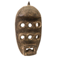 Máscara ritual, Grebo/Kru, Libéria/Costa do Marfim, Séc. XX, madeira, pigmentos, 17x35x10cm – Ref CCT22-009