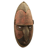 Máscara Ritual, Sepik, Papua Nova Guiné, Séc. XX, madeira, pigmentos, 18x43x11cm – Ref CCT22-044