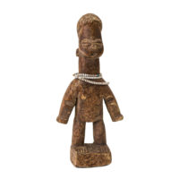 Figura Gemelar Hohovi Masculina, Fon, Benim, Séc. XX, madeira, contas, 8x16x4cm – Ref CCT22-049