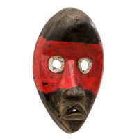 Máscara Ritual, Dan, Costa do Marfim, Séc. XX, madeira, metal, tintas, 15x25x7cm – Ref CCT22-084