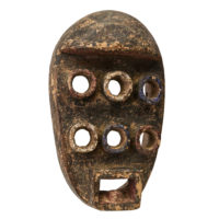 Máscara Ritual, Grebo, Libéria/Costa do Marfim, Séc. XX, madeira, pigmentos, 19x31x12cm – Ref CCT22-064