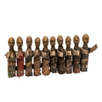 Marionetas de Contador de Histórias, Santal, Índia, Séc. XX, madeira, têxteis, 39x17x8cm – Ref CCT22-117