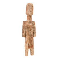 Figura Aklama, Adan, Gana, Séc. XX, madeira, pigmentos, 6x20x3cm – Ref CCAK19-166