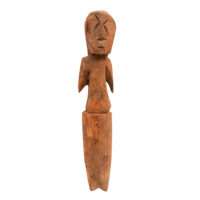 Figura Aklama, Adan (Adangbe), Togo/Gana, Séc. XX, madeira, pigmentos, 5x21x4cm – Ref CCAK20-096