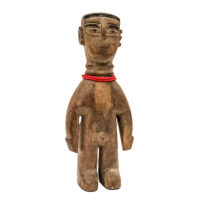 Figura Gemelar Venavi, Ewe, Gana, 1950-69, madeira pintada, contas, 8x20x5cm – Ref CC19-343 [INDISPONÍVEL / UNAVAILABLE]
