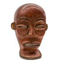 Máscara Chihongo, Chokwe, Angola, Séc. XX, madeira, 17x25x10cm – Ref CCT23-008 [COLECÇÃO CRUZES CANHOTO]