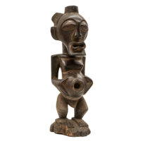 Figura Fetiche Nkisi, Songye, R.D. Congo, Séc. XX, madeira, 11x34x10cm – Ref CCT23-013