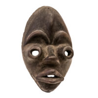 Máscara Bagle, Dan, Libéria, Séc. XX, madeira, fibras, 16x42x10cm – CC20-145