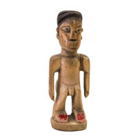 Figura Gemelar Hohovi Masculina, Fon, Benim, Séc. XX, madeira pintada, 5x16x5cm – REF CC21-016