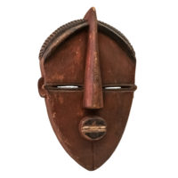 Máscara Mvondo, Lwalwa, R.D. Congo, Séc. XX, madeira, pigmentos, 23x35x12cm – Ref CCT23-123