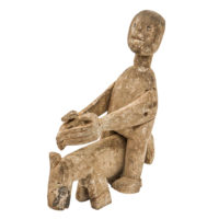 Figura Aklama (cavaleiro), Adan, Gana, Séc. XX, madeira, pigmentos, 15x20x7cm – Ref CCAK22-041 [INDISPONÍVEL / UNAVAILABLE]