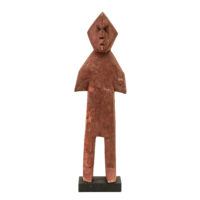 Figura Aklama, Adan (Adangbe), Togo/Gana, Séc. XX, madeira, pigmentos, 6x19x2cm – Ref CCAK19-145