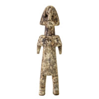 Figura Aklama, Adan (Adangbe), Togo/Gana, Séc. XX, madeira, pigmentos, 5x19x3cm – REF CCAK20-035