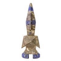 Figura Aklama, Adan (Adangbe), Togo/Gana, Séc. XX, madeira, pigmentos, 8x21x3cm – REF CCAK20-082