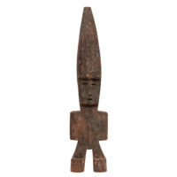 Figura Aklama, Adan (Adangbe), Togo/Gana, Séc. XX, madeira, pigmentos, 6x24x3cm – Ref CCAK21-010