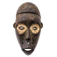 Máscara Ritual, Chokwe, Angola ou R.D. Congo, Séc. XX, madeira, pigmento natural, 21x39x13cm – Ref CC19-103 [INDISPONÍVEL / UNAVAILABLE]