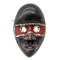 Dan, "Máscara", Costa do Marfim ou Libéria, século XX, madeira, metal, pregos, 21x27x9cm