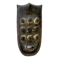 Grebo, "Máscara de Guerra", Libéria, século XX, madeira, 21x43x9cm