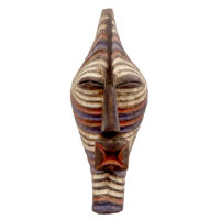 Songye, "Máscara Kifwebe", R.D. Congo, século XX, madeira, pigmentos naturais, 20x47x17cm