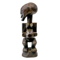 Songye, "Casal" (Mulher), R.D. Congo, século XX, madeira, 13x39x11cm