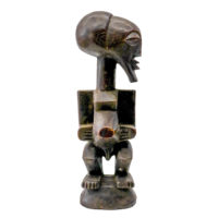 Songye, "Casal" (Homem), R.D. Congo, século XX, madeira, 13x39x11cm