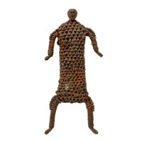 Namji, "Doll", Camarões, século XX, ferro, vime, 11x24x5cm