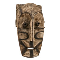Máscara de Funeral Kakungu, Metoko, R.D. Congo, Séc. XX, madeira, pigmentos, 13x22x10cm – Ref CCT24-010